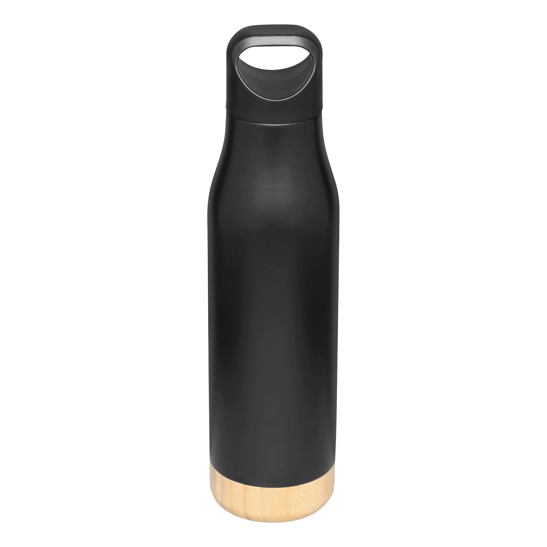 Vakuum-Trinkflasche BAMBOO LEGEND, schwarz