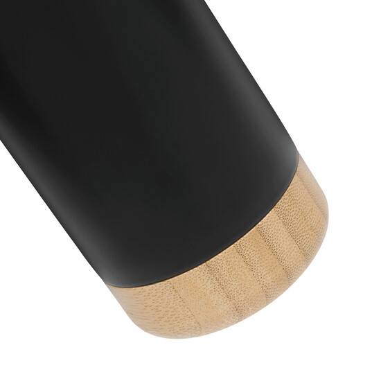 Vakuum-Trinkflasche BAMBOO LEGEND, schwarz