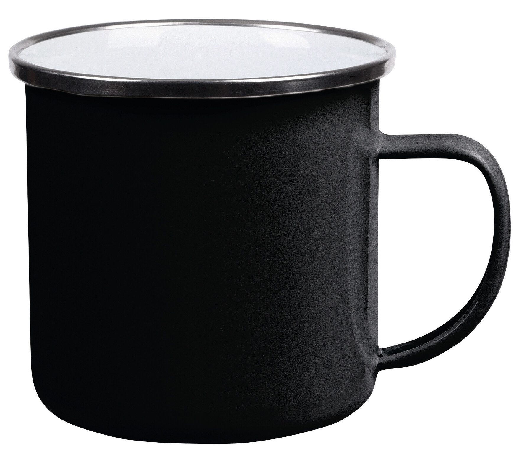 Emaille-Trinkbecher VINTAGE CUP, schwarz