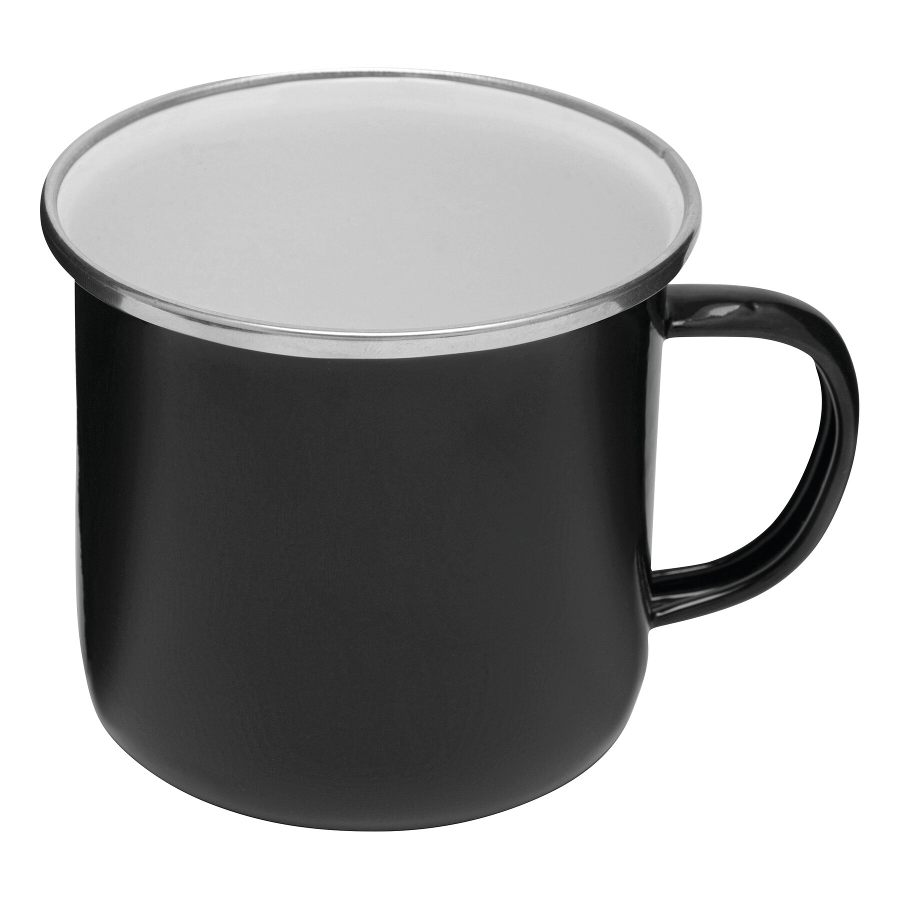 Emaille-Trinkbecher VINTAGE CUP, schwarz
