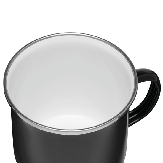 Emaille-Trinkbecher VINTAGE CUP, schwarz