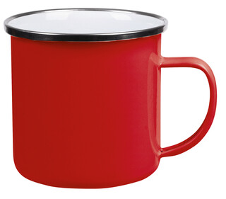 Emaille-Trinkbecher VINTAGE CUP, rot