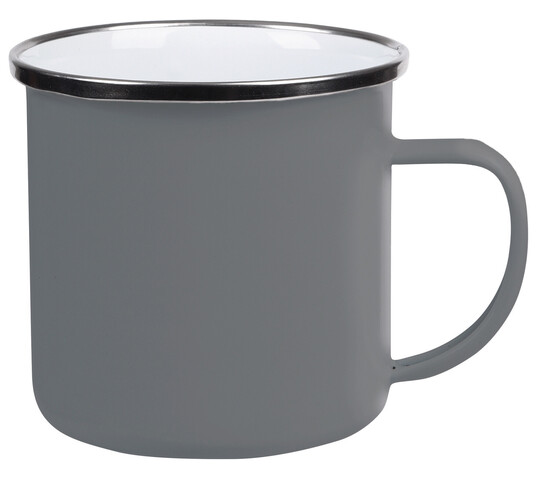 Emaille-Trinkbecher VINTAGE CUP, grau