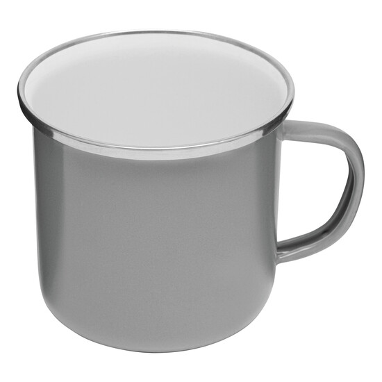 Emaille-Trinkbecher VINTAGE CUP, grau