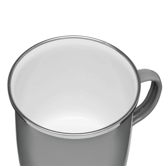 Emaille-Trinkbecher VINTAGE CUP, grau