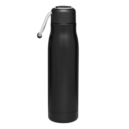 Vakuum-Isolierflasche ROBUSTA, schwarz