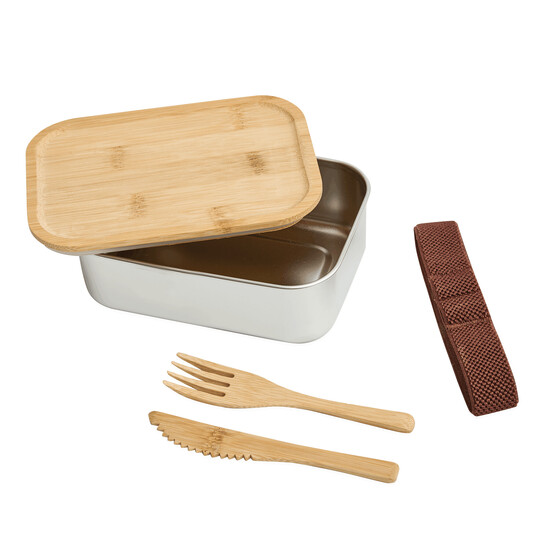 Lunchbox ECO TASTE, braun, silber