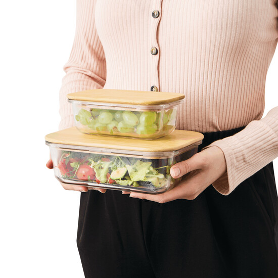 Lunchbox ROSILI M, Füllmenge ca. 350 ml, braun, transparent