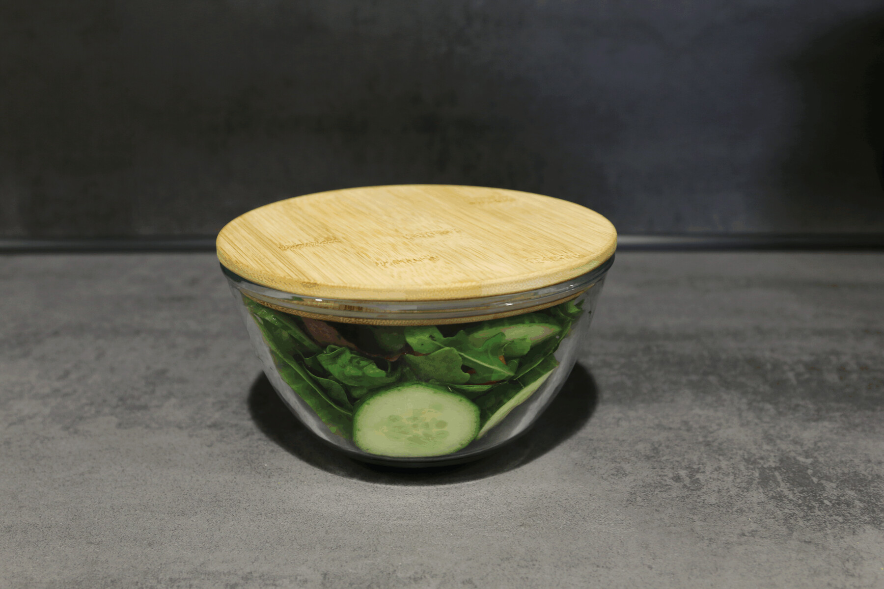 Glasschüssel FRESH LUNCH, braun, transparent