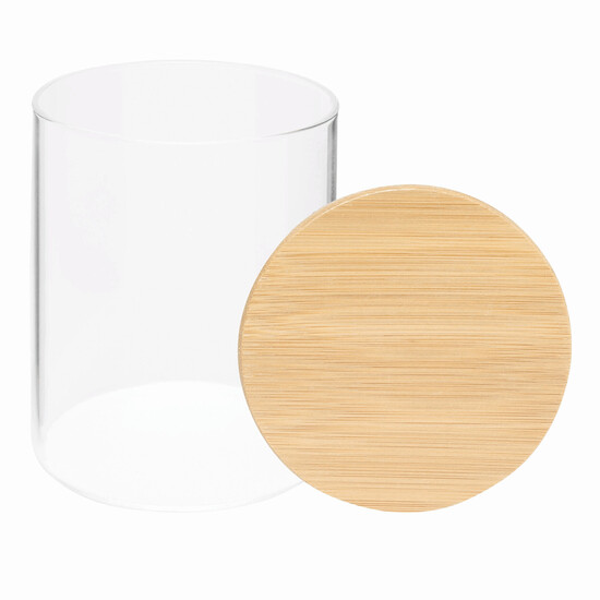 Glas-Vorratsdose ECO STORAGE S, Füllmenge ca. 450 ml, braun, transparent