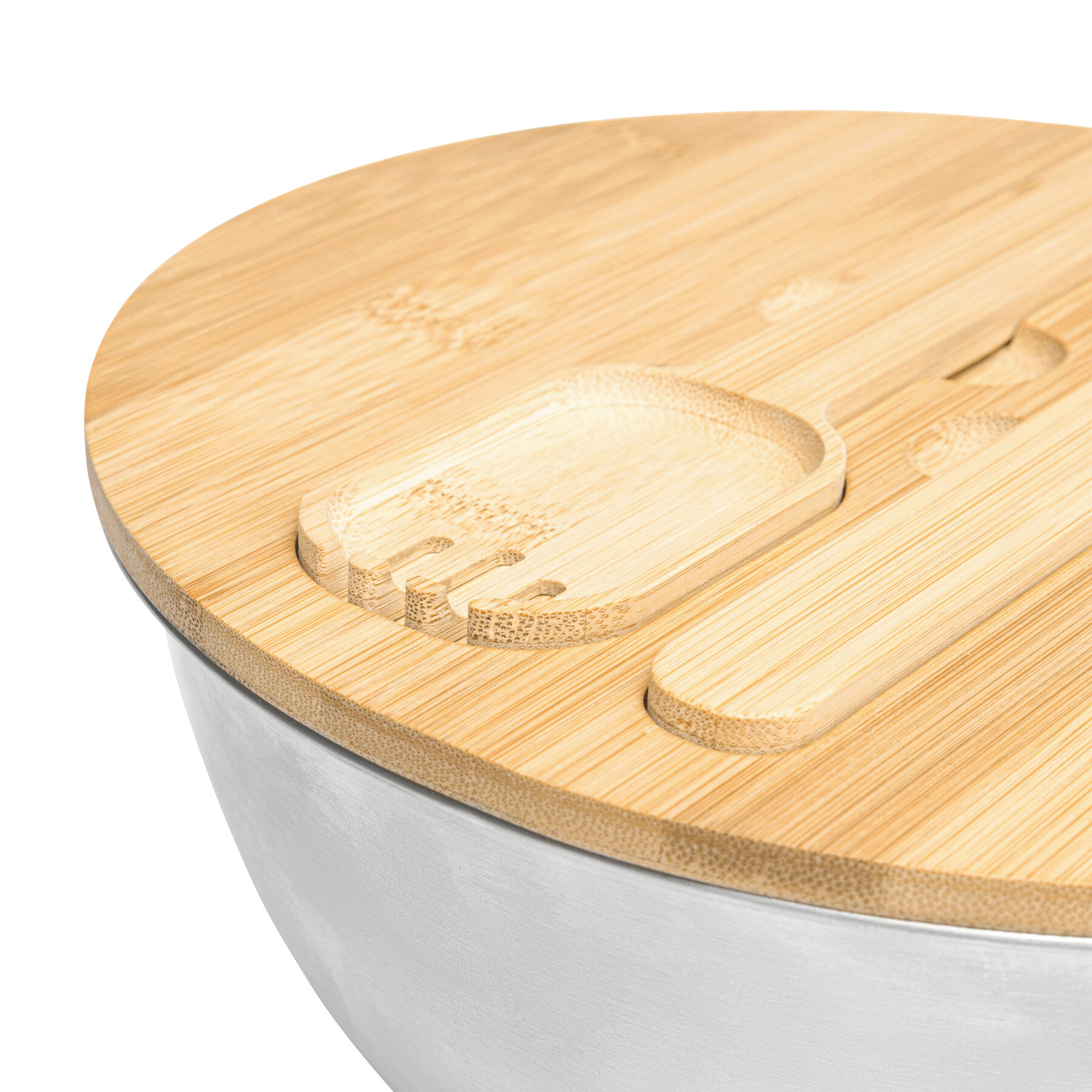 Salatschüssel EAT HEALTHY, braun, silber