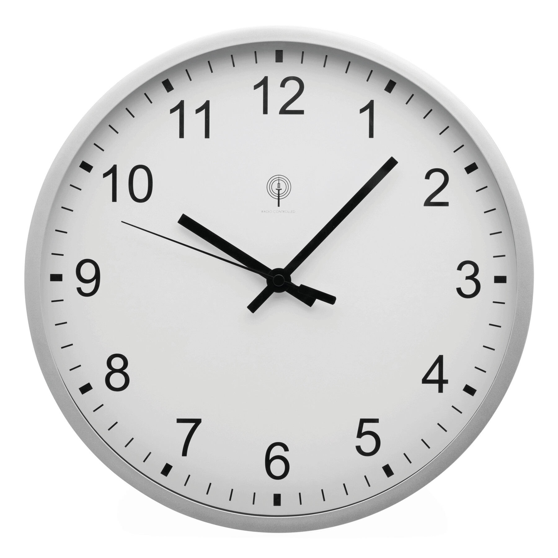 Funk-Wanduhr URANUS, silber, weiß