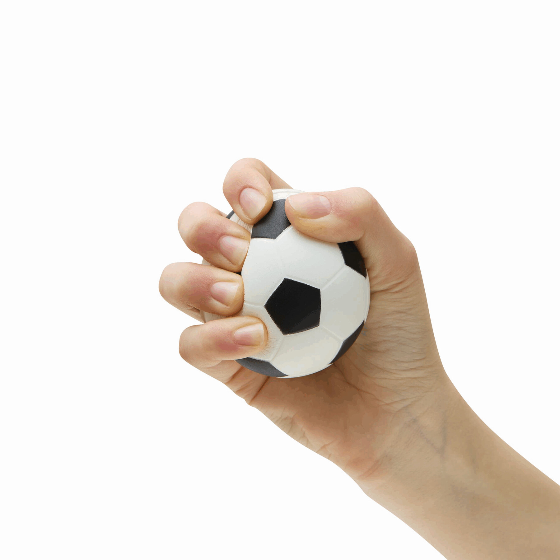 Anti-Stress-Fußball KICK OFF, schwarz, weiß