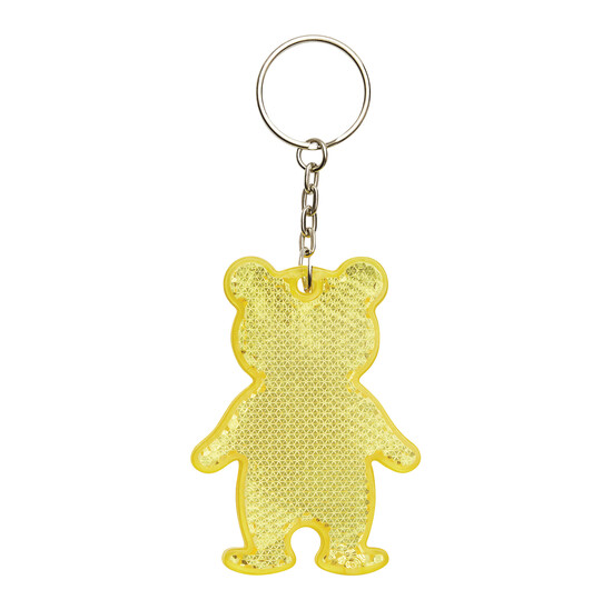 Reflektierender Schlüsselanhänger TEDDY, gelb