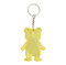 Reflektierender Schlüsselanhänger TEDDY, gelb