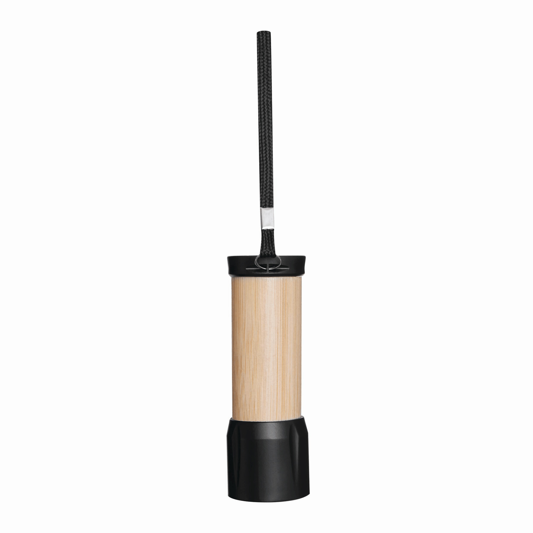 LED Taschenlampe BAMBOO SHINE, braun, schwarz