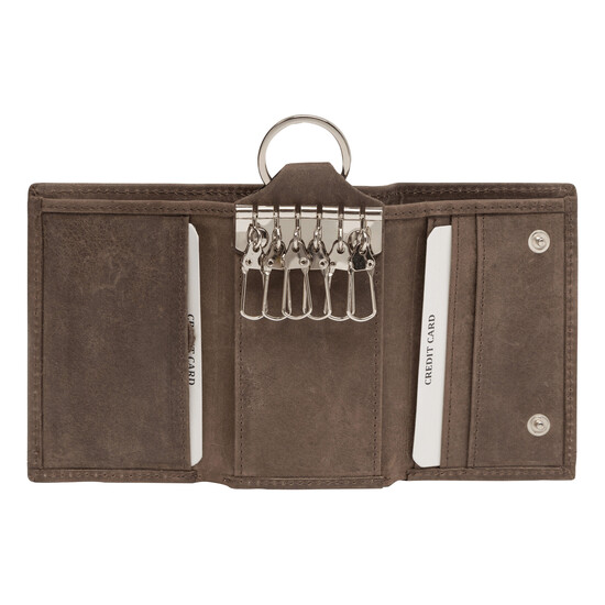 Echtleder-Schlüsseletui WILD STYLE, braun