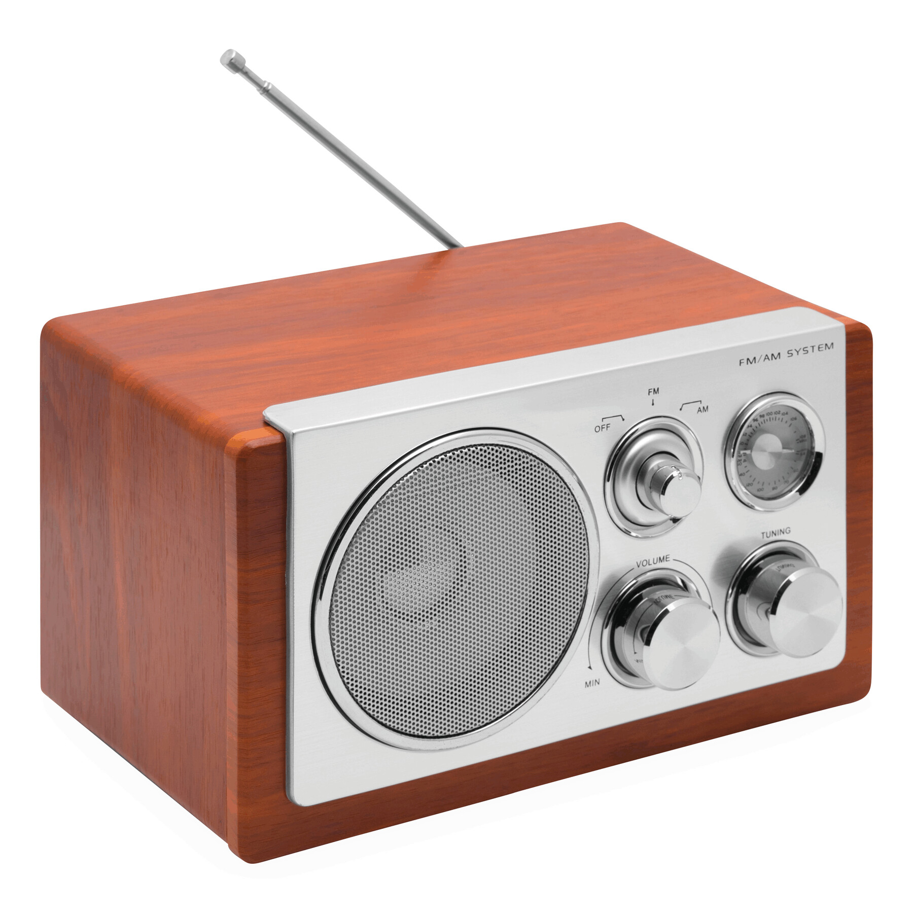 AM/ FM-Radio CLASSIC, braun, silber
