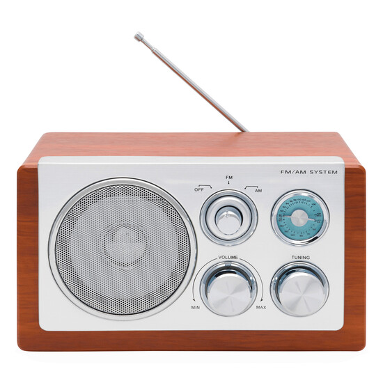 AM/ FM-Radio CLASSIC, braun, silber