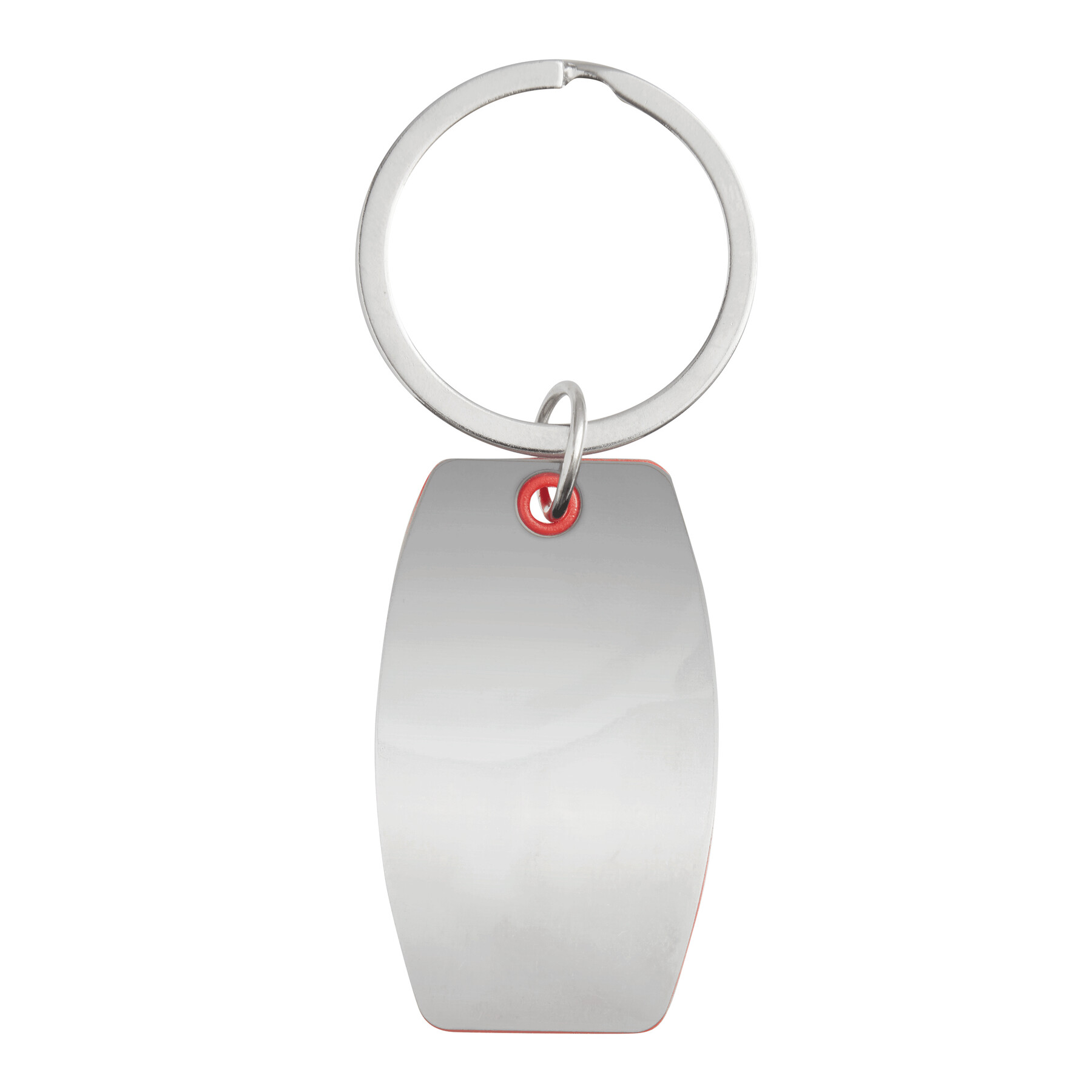 Schlüsselanhänger MIRROR, rot, silber