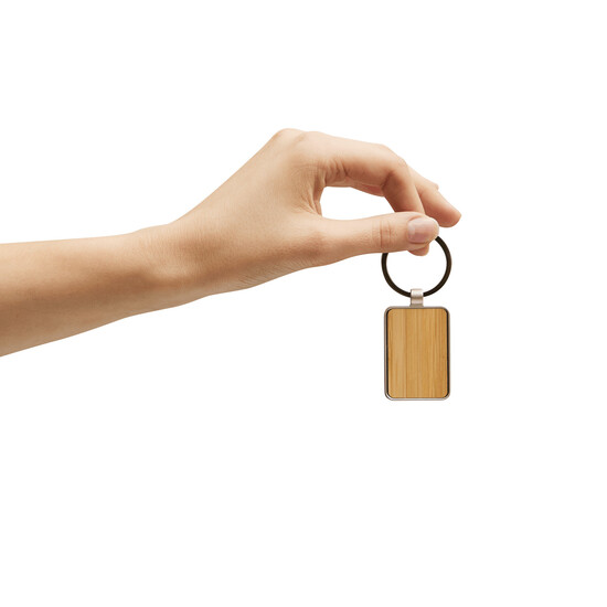 Schlüsselanhänger FIELD, braun, silber