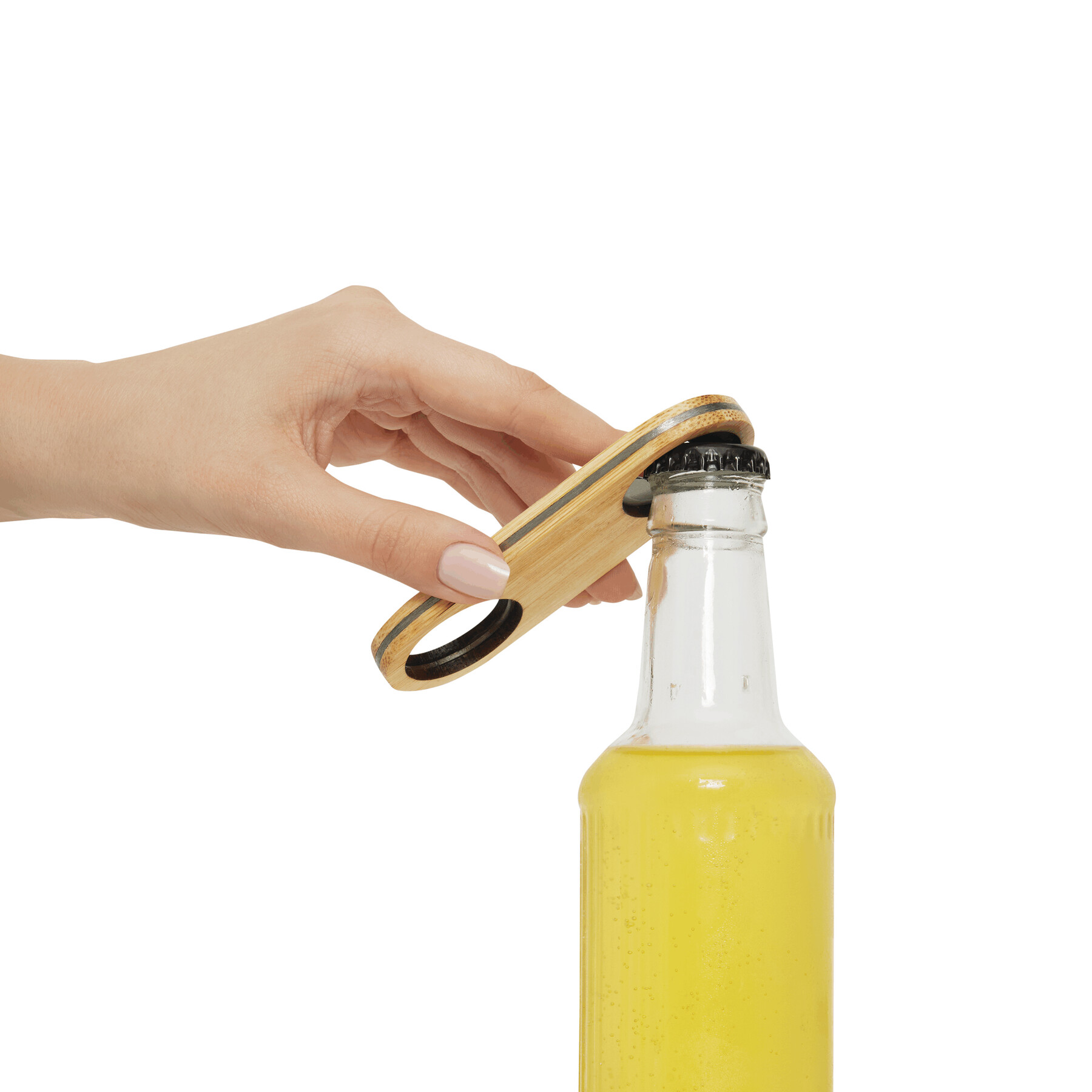 Bambus-Flaschenöffner SIZZLE, braun