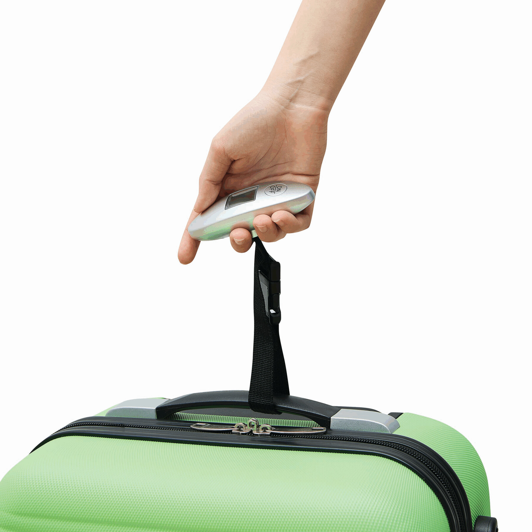 Digitale Kofferwaage LIFT OFF, schwarz, silber