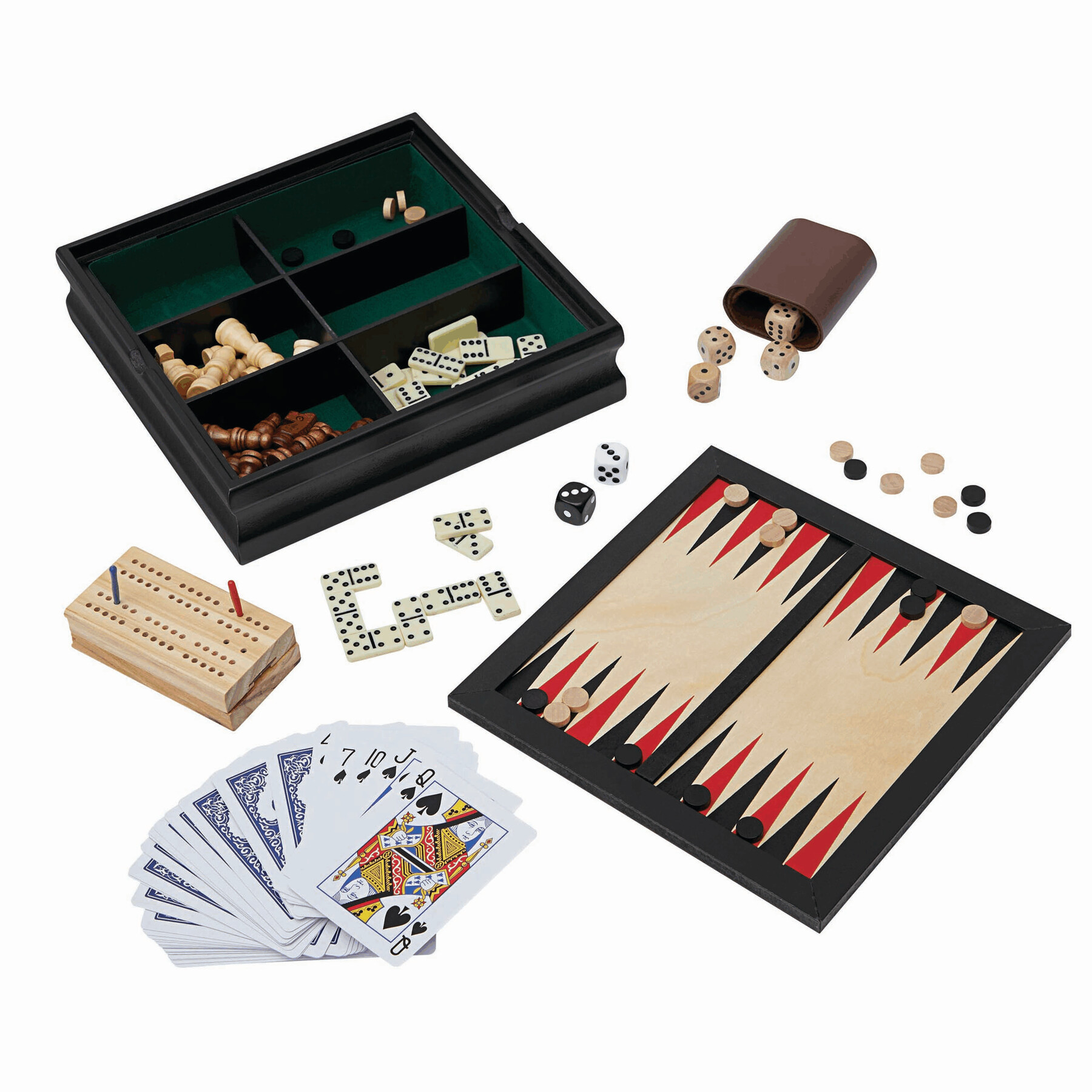 Spielesammlung FAMILY-FUN, braun