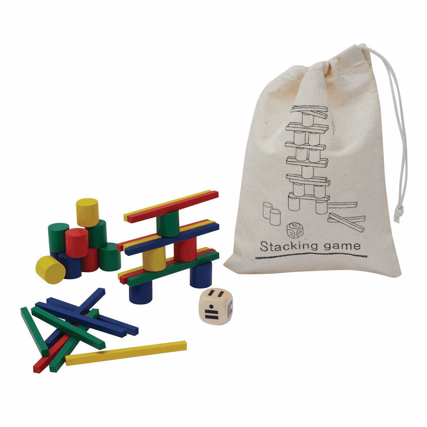 Geschicklichkeitsspiel STACKING, farbig