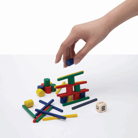Geschicklichkeitsspiel STACKING, farbig