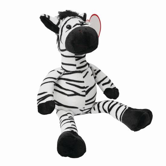 Plüsch-Zebra LORENZO, schwarz, weiß