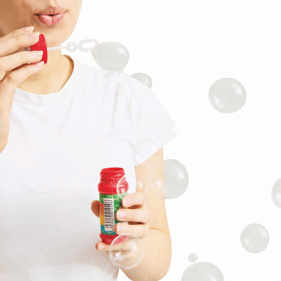 Seifenblasen AIR BUBBLE, 4 sortierte Farben, Preis pro Stück, blau, gelb, grün, rot