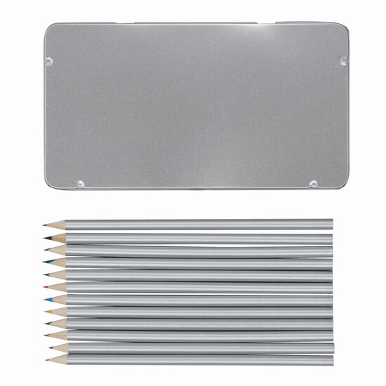 Lange Buntstifte SILVERSTAR, silber