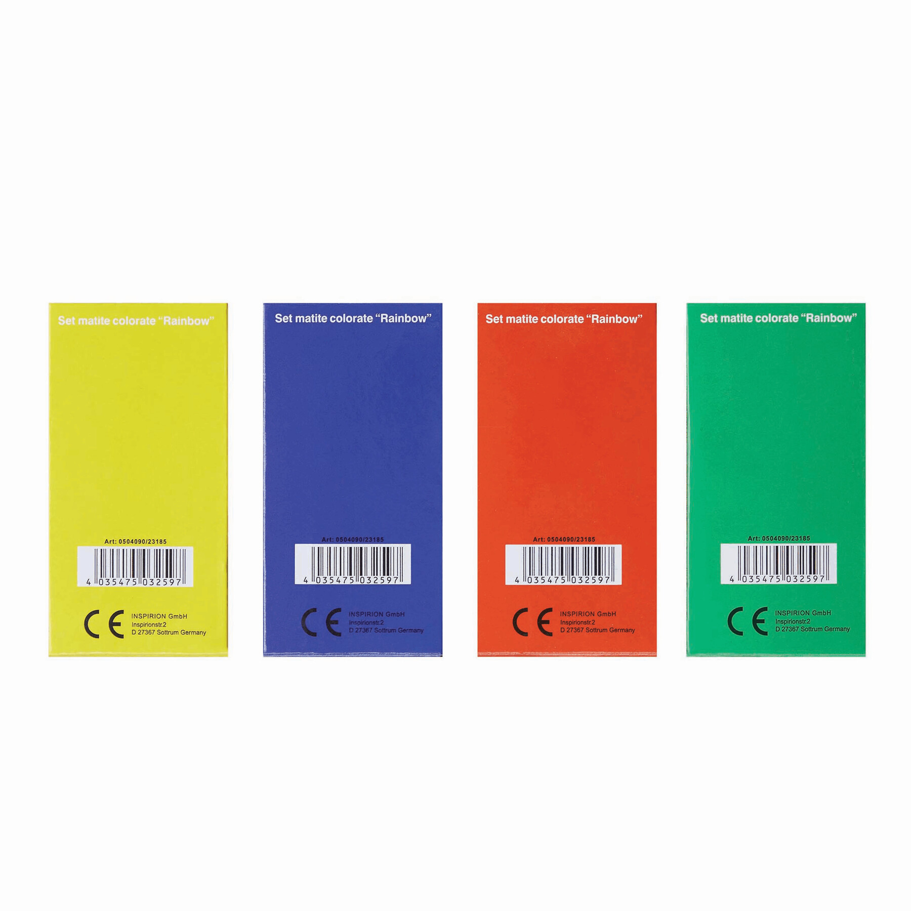 Buntstifte-Set RAINBOW, 4-fach sortiert, blau, gelb, grün, rot