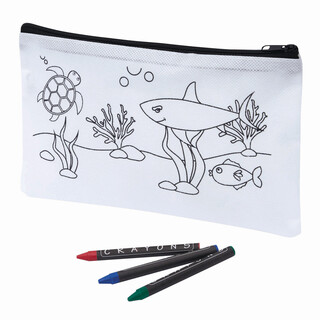 Stiftetasche COLOURFUL SCHOOL, weiß