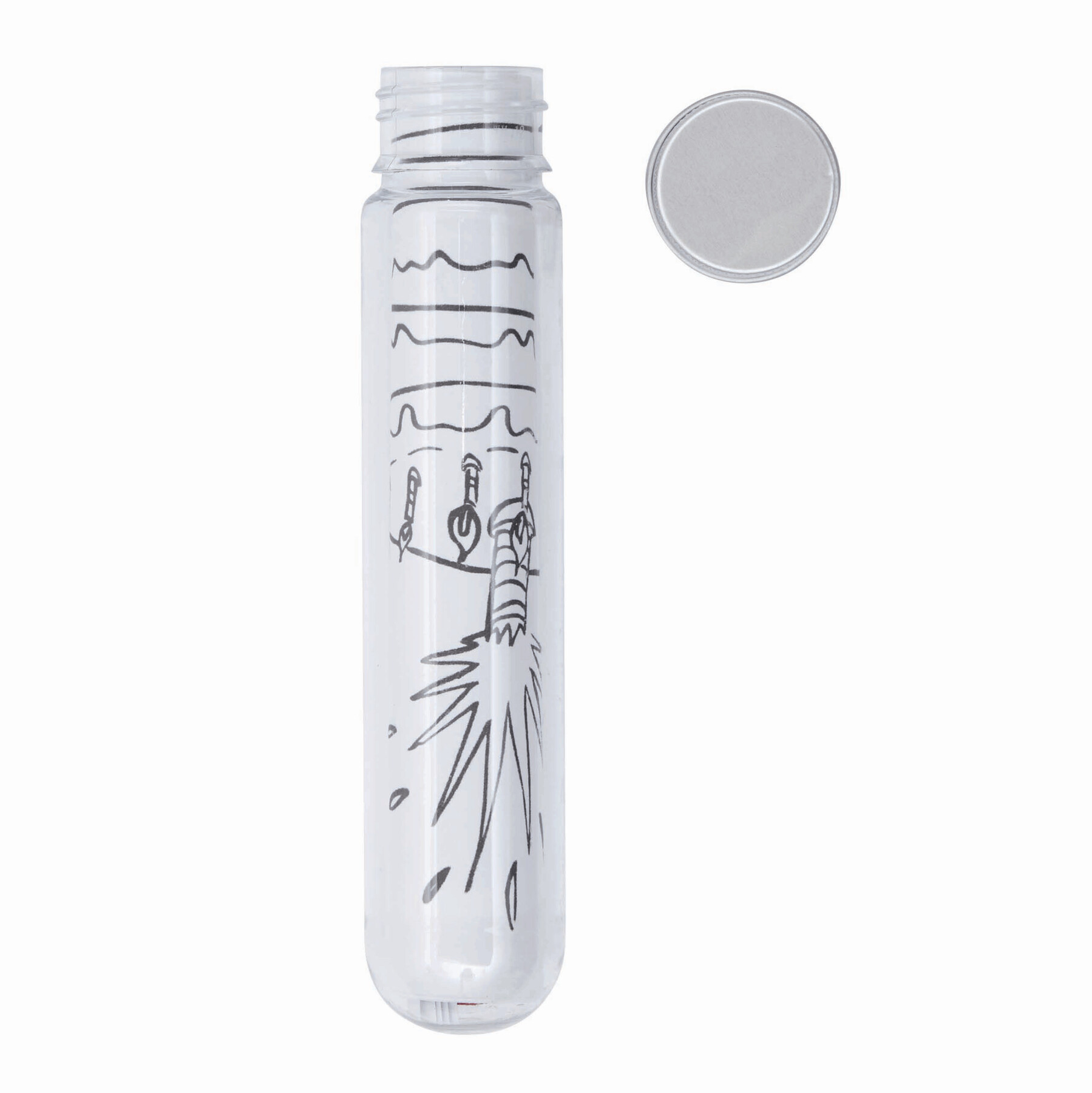 Malset TUBY, silber, transparent