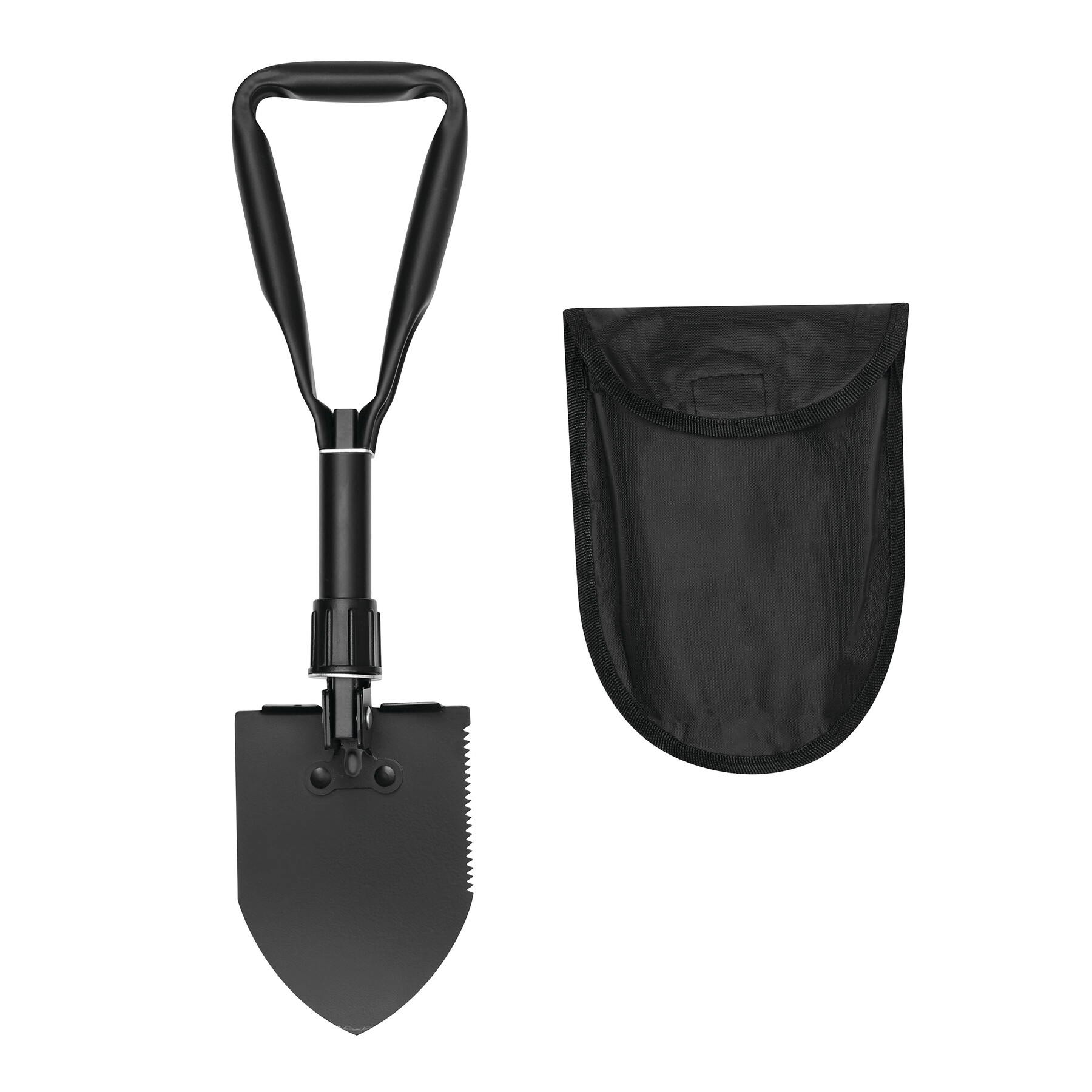 Faltbarer Spaten SCOOP mit Tasche, schwarz