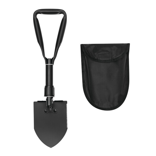 Faltbarer Spaten SCOOP mit Tasche, schwarz