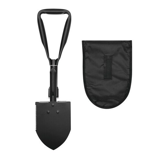 Faltbarer Spaten SCOOP mit Tasche, schwarz