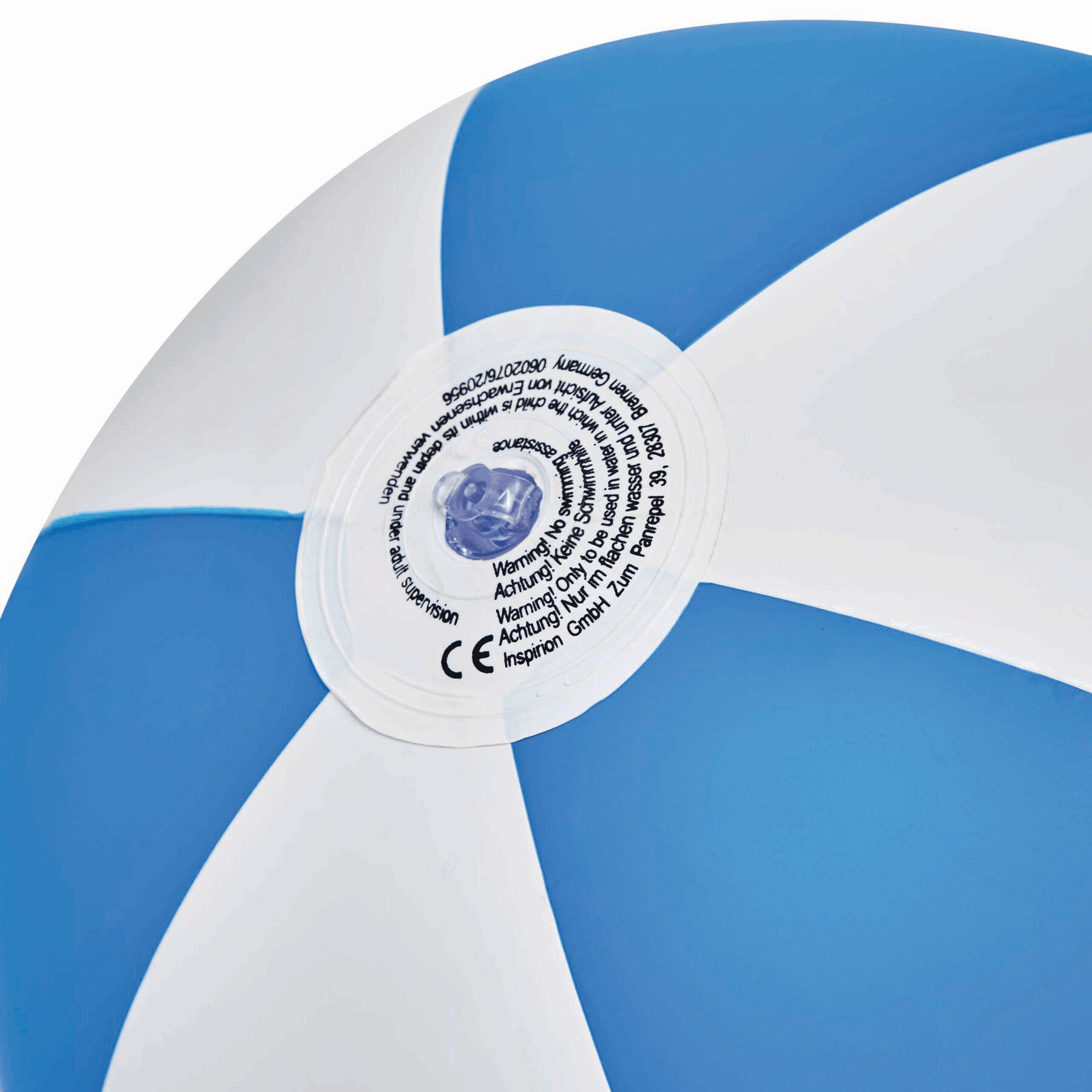 Aufblasbarer Strandball ATLANTIC, blau, weiß