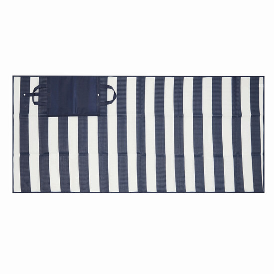 Maritime Strandmatte MARINA, blau, weiß