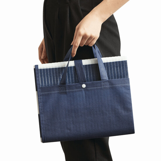 Maritime Strandmatte MARINA, blau, weiß