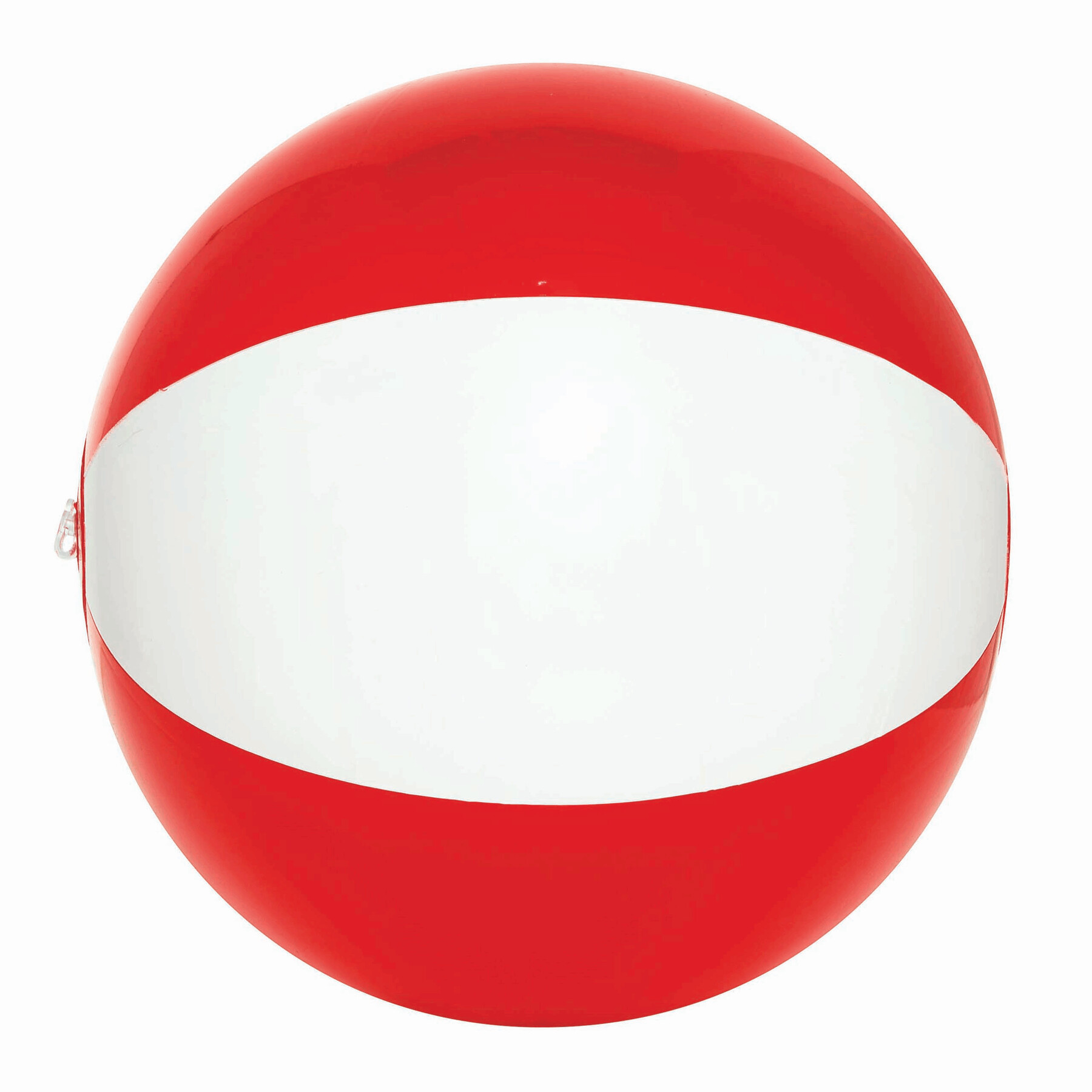 Strandball OCEAN, transparent rot, weiß