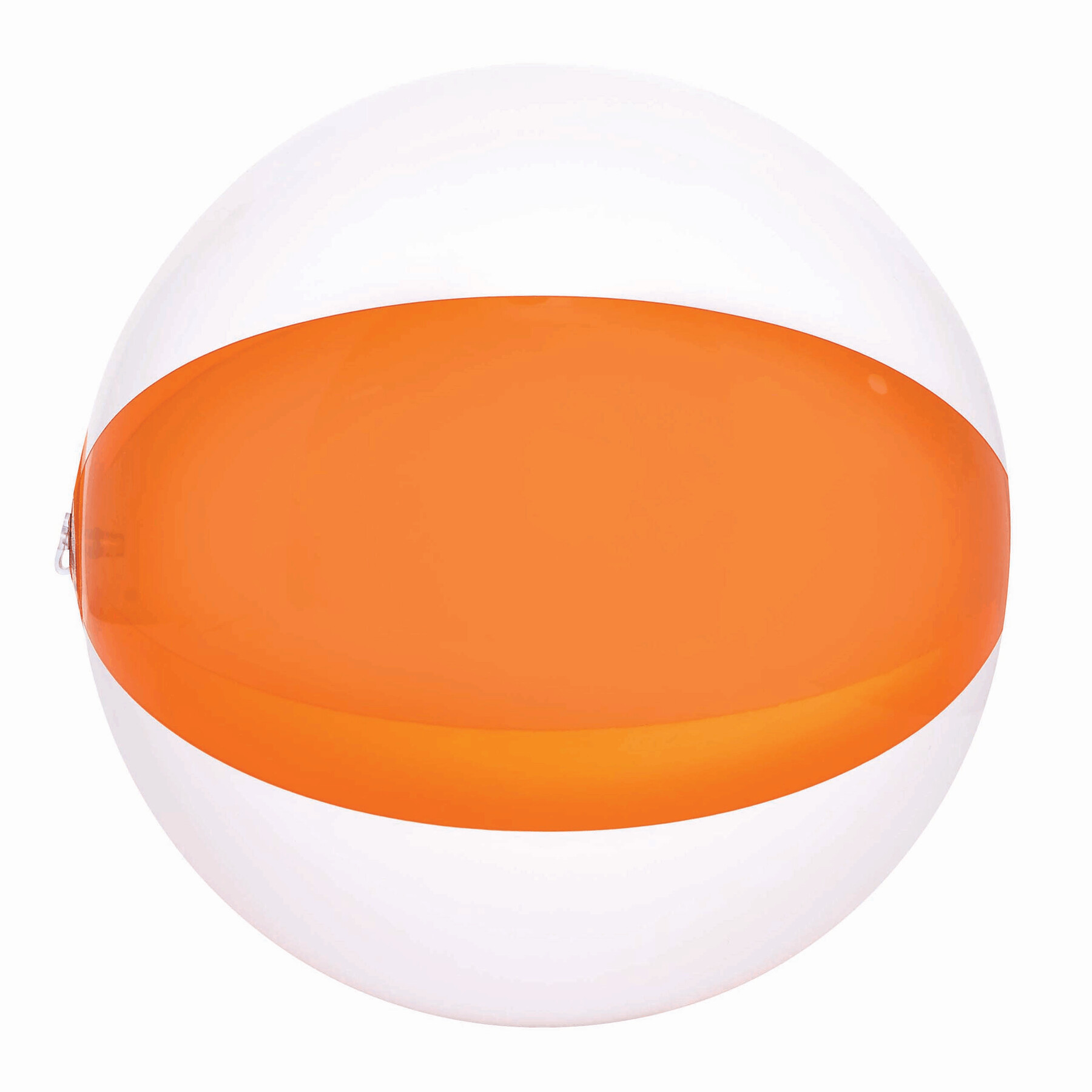 Strandball OCEAN, transparent orange, weiß