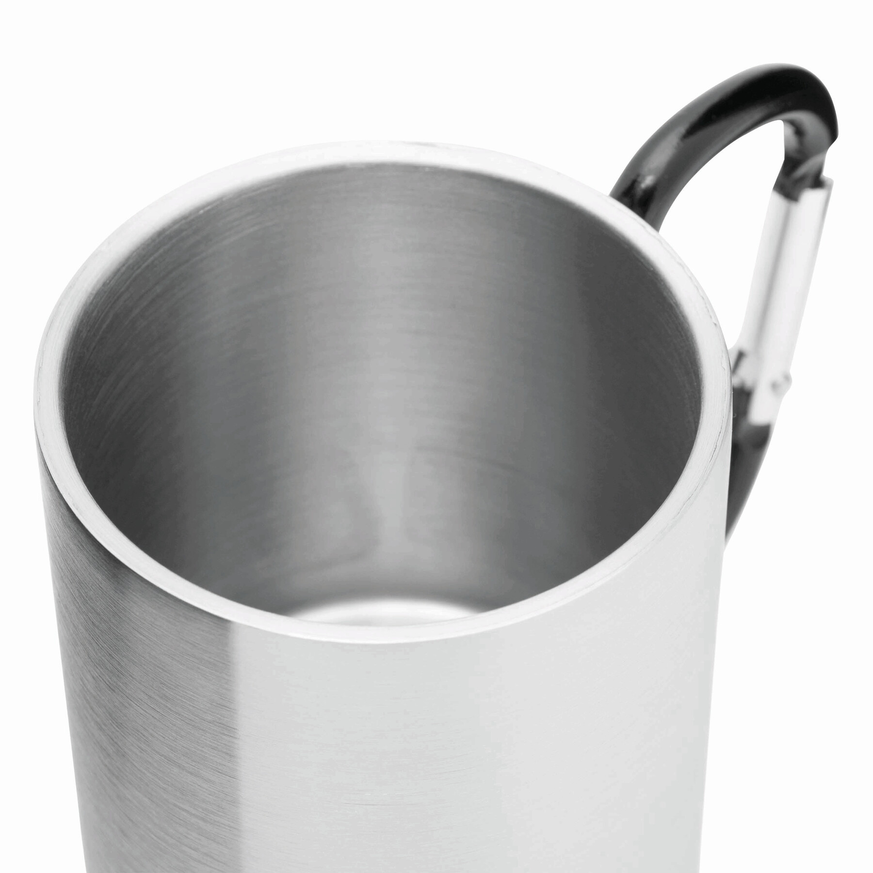 Edelstahl Becher HIKING DAY, schwarz, silber