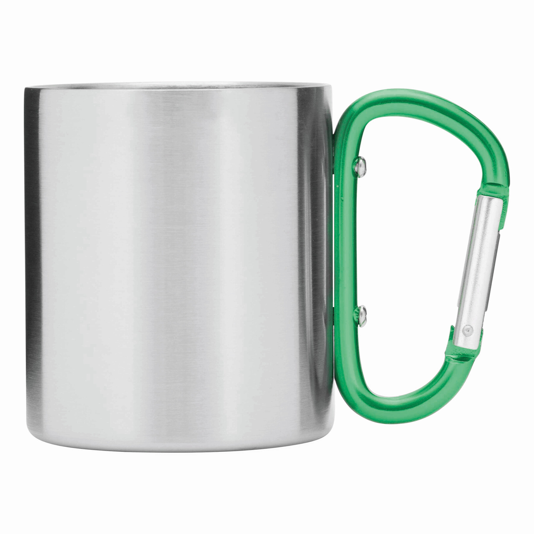 Edelstahl Becher HIKING DAY, grün, silber