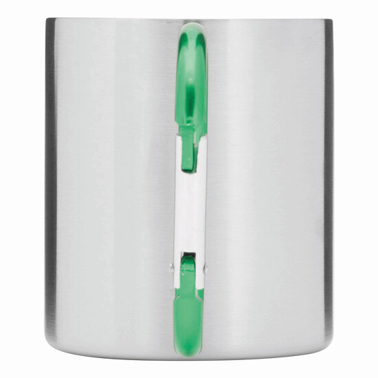 Edelstahl Becher HIKING DAY, grün, silber