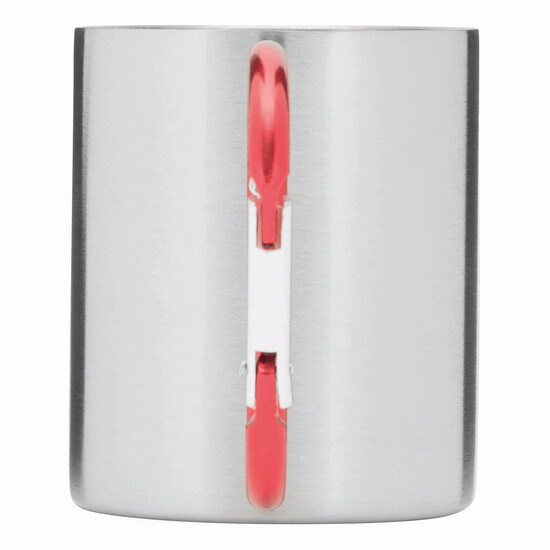 Edelstahl Becher HIKING DAY, rot, silber
