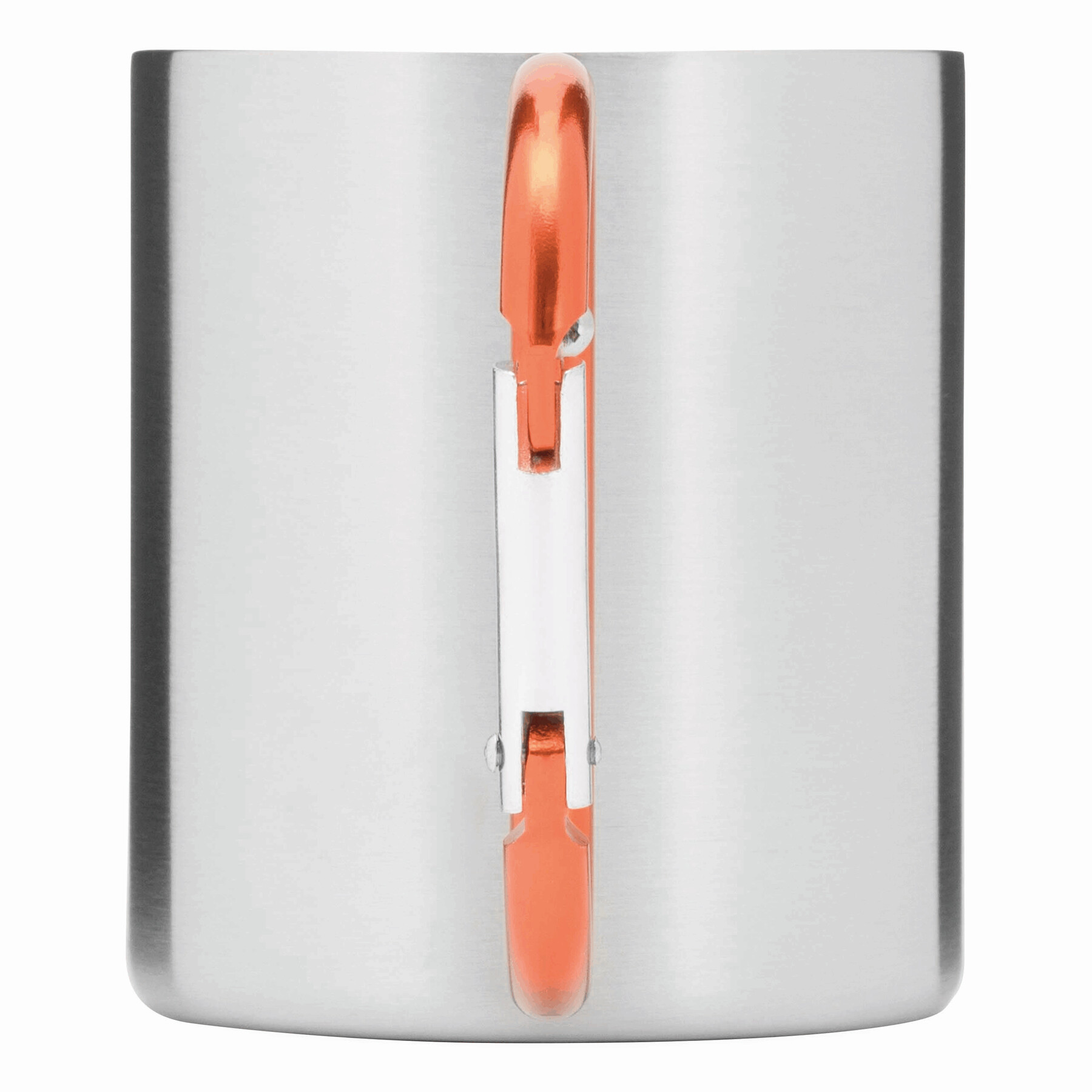 Edelstahl Becher HIKING DAY, orange, silber