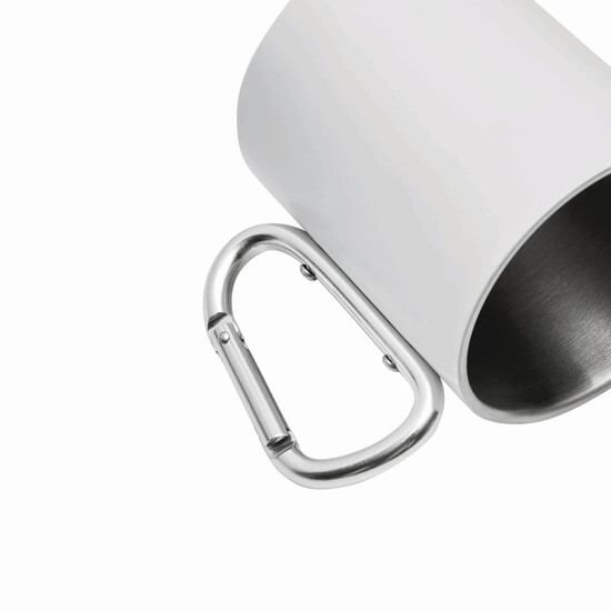 Edelstahl Becher DEEP VALLEY, weiß